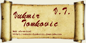 Vukmir Tomković vizit kartica